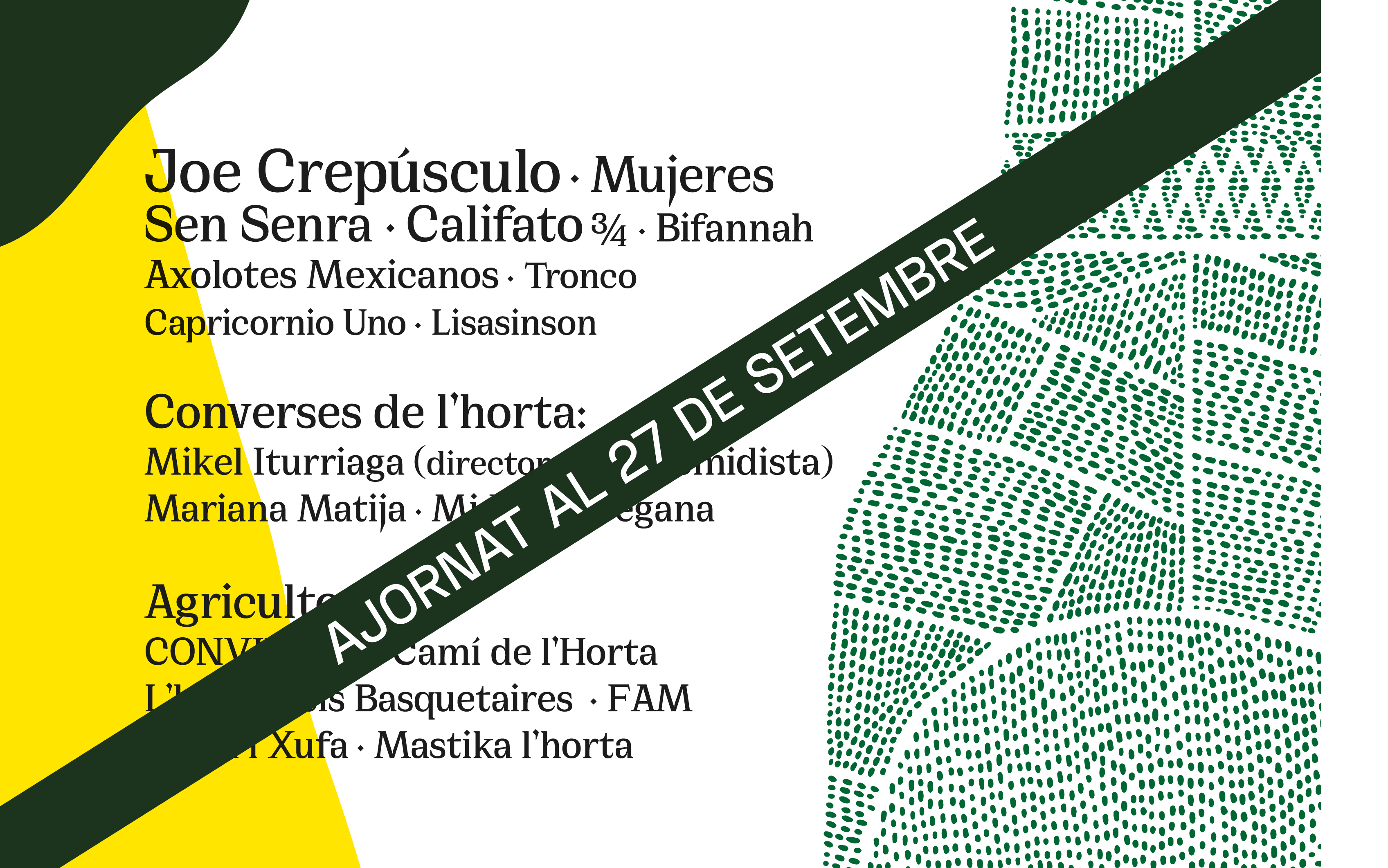 Cartel Festival horta Turia 2020